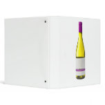 Bottle of quality wine with blank label binders