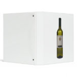 Bottle of quality wine with blank label binders