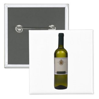 Bottle of quality wine with blank label pinback buttons