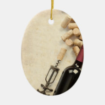 Bottle of Wine Christmas Ornament