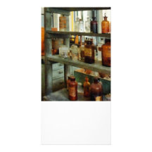 Bottles of Chemicals Tall and Short Personalized Photo Card