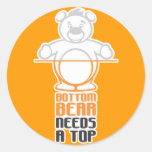 Bottom Bear Needs a Top Round Stickers