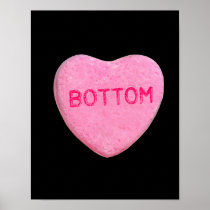 Bottom Candy Heart Poster
