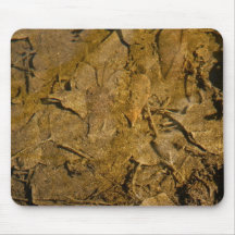 BOTTOM OF A RIVER WITH GOLD SPECKS MOUSEPAD