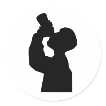 bottoms up - beer boozer stickers