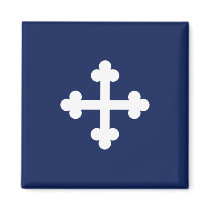 Bottony Blue Flag magnets