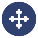 Bottony Blue Flag stickers by Croeswyn Bottony Blue Flag stickers