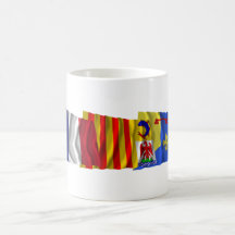 Bouches-du-Rhône, PACA and France flags Mug