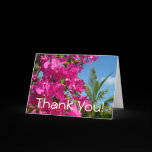 Bougainvillea and Palm Tree Thank You Card