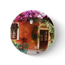 Bougainvillea growing outside a house, Mykonos, Gr buttons