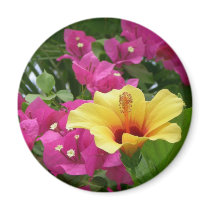 Bougainvillea & Hibiscus Magnet