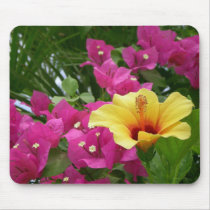 Bougainvillea & Hibiscus Mousepad by dlgray Bougainvillea & Hibiscus Mousepad
