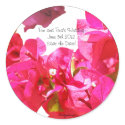 Bougainvillea Save the Date Envelope Seals/Sticker