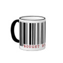 Bought by blood Christan bar code coffee mug