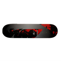 Bought by Blood - Face Black Skateboard