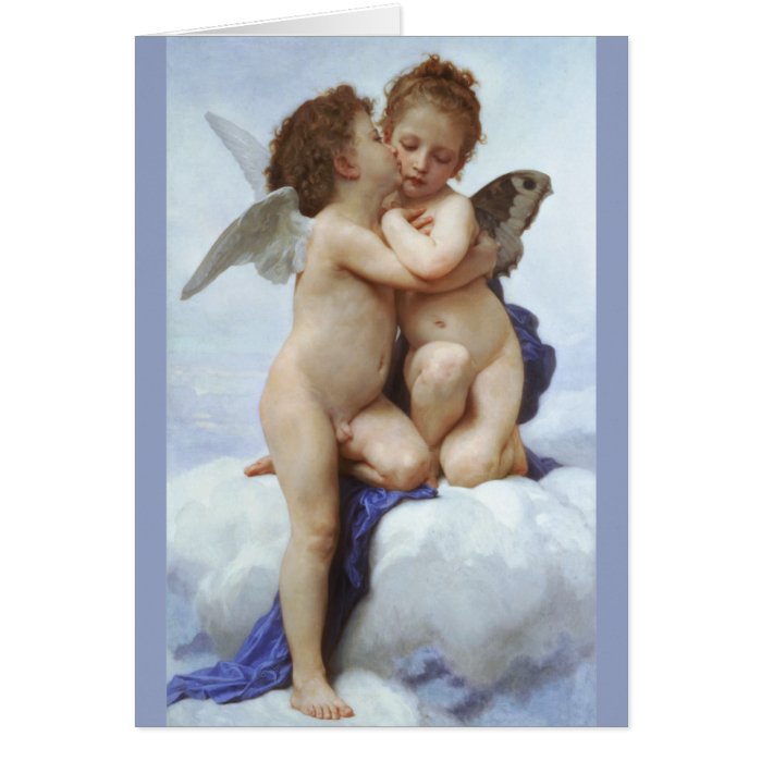 Bouguereau First kiss Amor Psyche children CC0073 Card