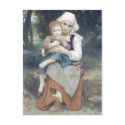 Bouguereau - Frere et Soeur Bretons postcards