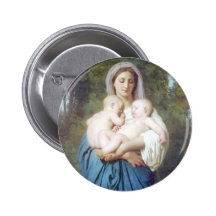 Bouguereau - La Charité Pinback Buttons