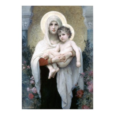 Bouguereau - La Madone aux Roses Posters by wesleyowns
