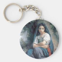 Bouguereau - La Petite Tricoteuse Keychain