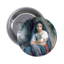 Bouguereau - La Petite Tricoteuse Pin