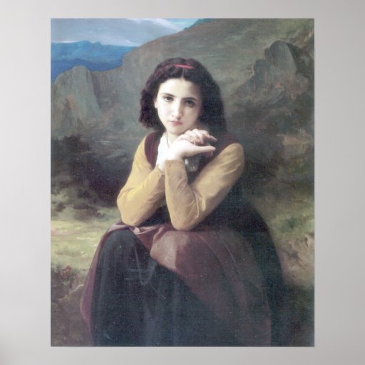 Bouguereau - Mignon Pensive Posters