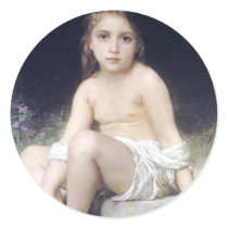 Bouguereau - Petite Fille au Bord de l'Eau stickers