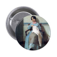 Bouguereau - Portrait de Léonie Bouguereau Pinback Buttons