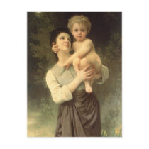 Bouguereau's Brother and Sister postcards by MasterpieceCafe Bouguereau's Brother and Sister postcards