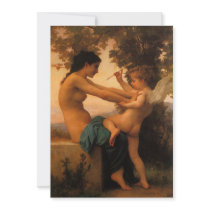 Bouguereau's Defending Herself Against Eros invitations