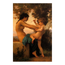 Bouguereau's Defending Herself Against Eros posters by MasterpieceCafe Bouguereau's Defending Herself Against Eros posters