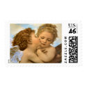 Bouguereau's First Kiss postage by MasterpieceCafe Bouguereau's First Kiss postage