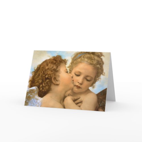 Bouguereau's The First Kiss Christmas Card card
