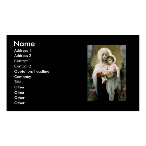 Bouguereau's The Madonna of the Roses (1903) Business Card Templates
