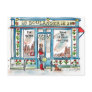 BOULANGERIE 28 Paris watercolor Postcard BOULANGERIE 28 Paris watercolor Postcard