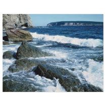 Boulder below Perce Rock, Gaspe, Quebec, Canada Custom Flyer