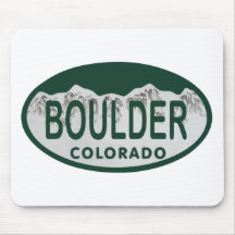 Boulder license oval mouse pads