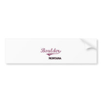 Boulder Montana City Classic Bumper Sticker