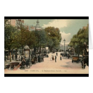 Boulevard Bonne-Nouvelle, Paris 1910 Vintage card