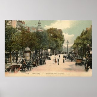 Boulevard Bonne-Nouvelle, Paris 1910 Vintage print