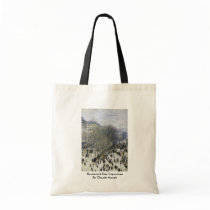 Boulevard Des Capucines By Claude Monet Tote Bags