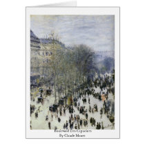 Boulevard Des Capucines By Claude Monet Greeting Card