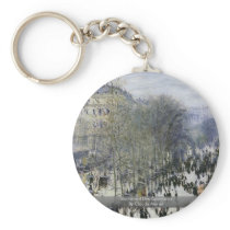 Boulevard Des Capucines By Claude Monet Keychain