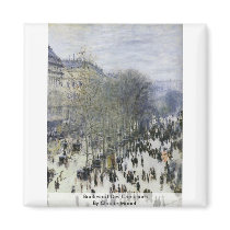Boulevard Des Capucines By Claude Monet Magnet