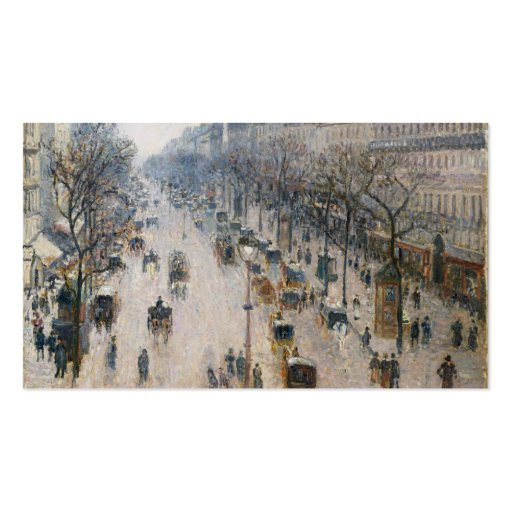 Boulevard Montmartre - Paris - Camille Pissarro Business Card Template (front side)