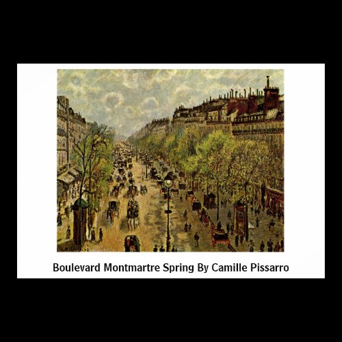 Boulevard Montmartre Spring By Camille Pissarro Poster