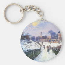 Boulevard Saint Denis Argenteuil by Claude Monet Key Chains
