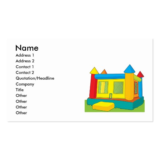Bounce house Business Card Templates BizCardStudio