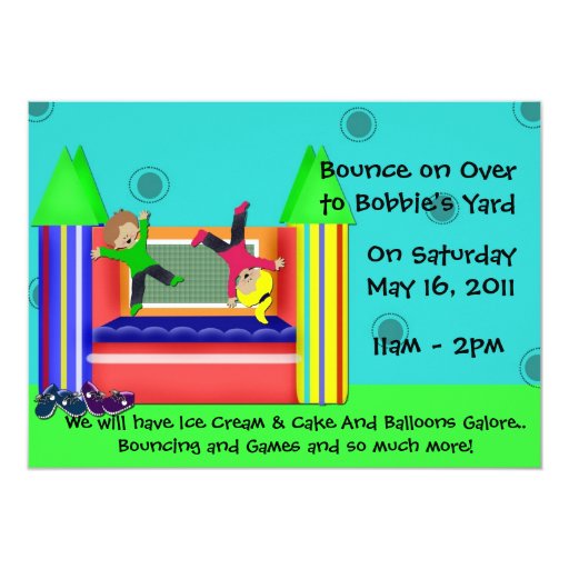 Bounce Castle Invitation Zazzle