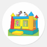 Bounce Castle Kids Round Stickers